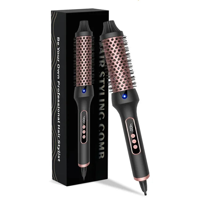 Heated styling brush 3-in-1