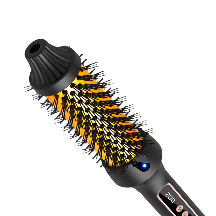 Heated styling brush 3-in-1