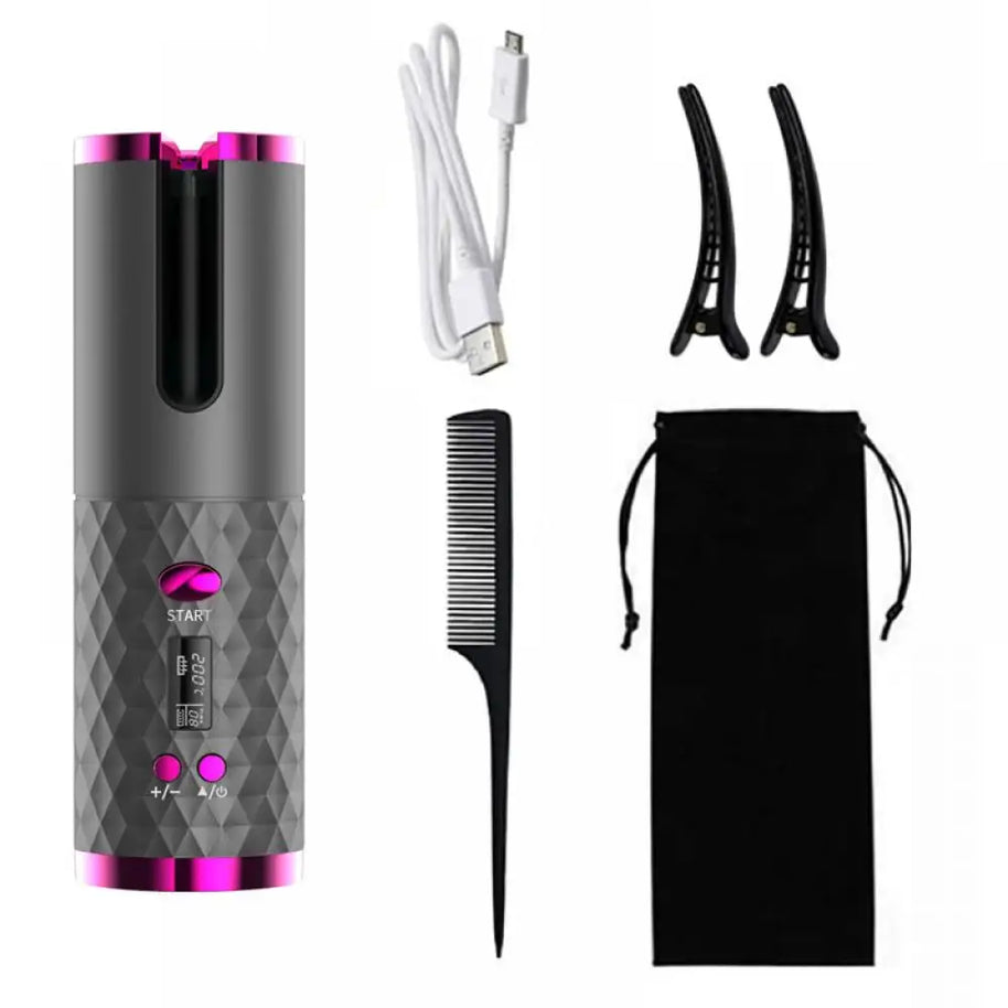 Cordless auto curler
