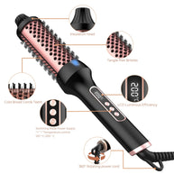 Heated styling brush 3-in-1