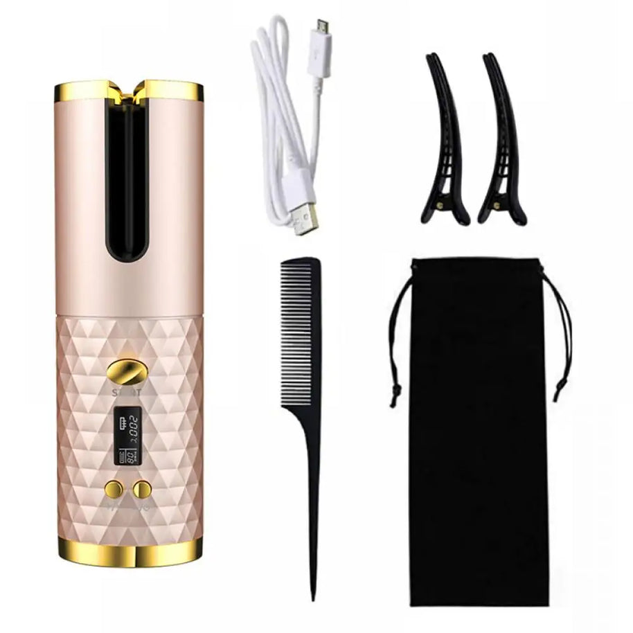 Cordless auto curler